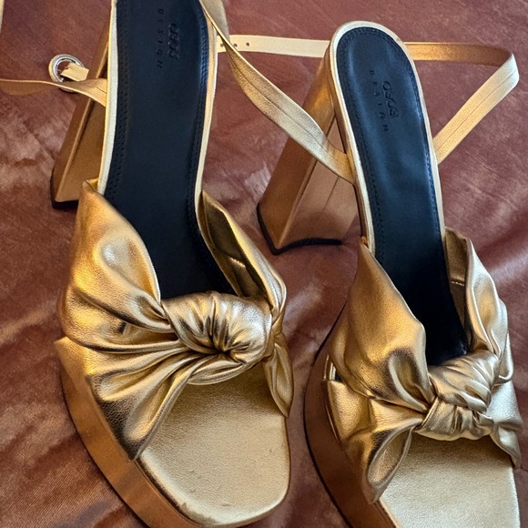 ASOS Gold Strappy Heels - Picture 6 of 8